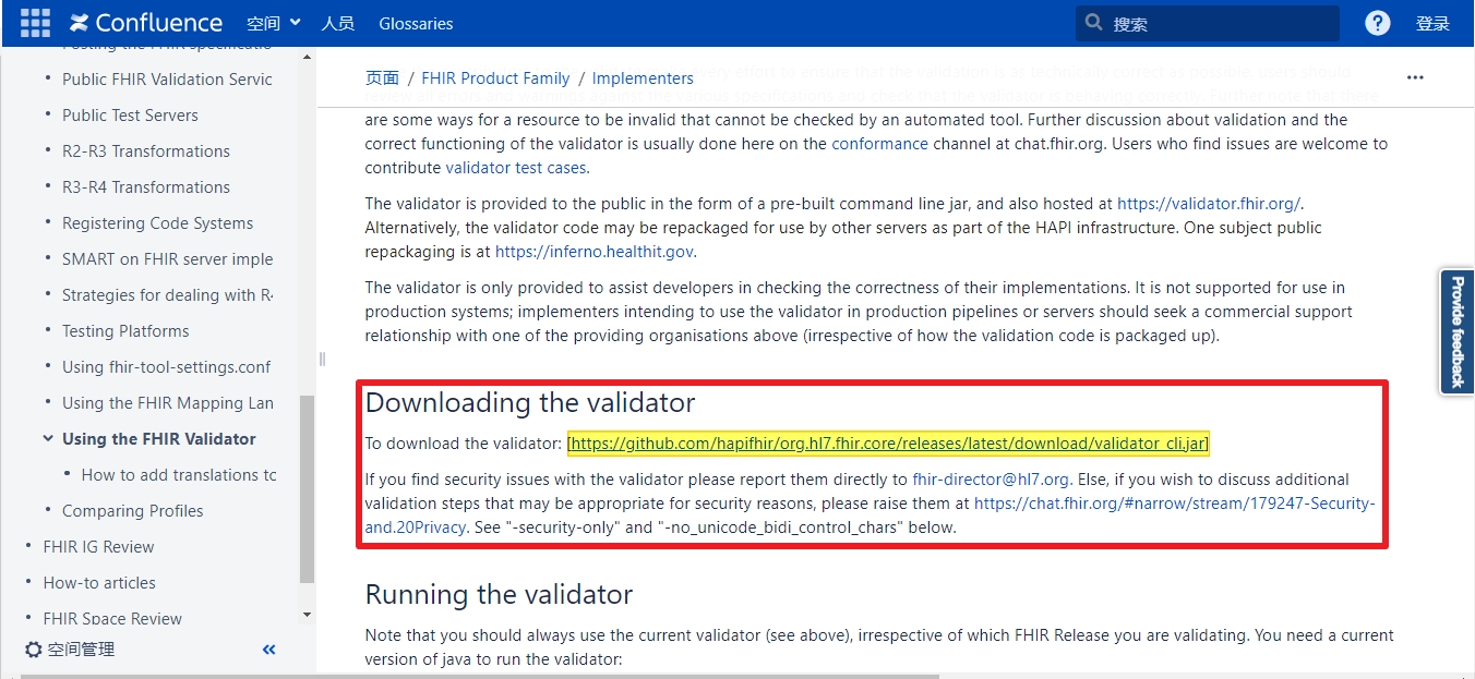 Downloading the Validator